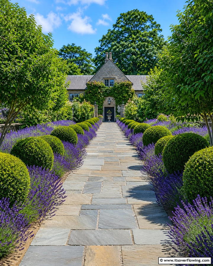 Stone Pathways - 25 Formal Garden Ideas- Elegant & Timeless Designs