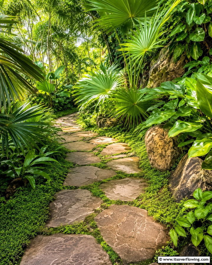 Stone Pathways - 25 Tropical Landscape Ideas for Your Outdoor Paradise