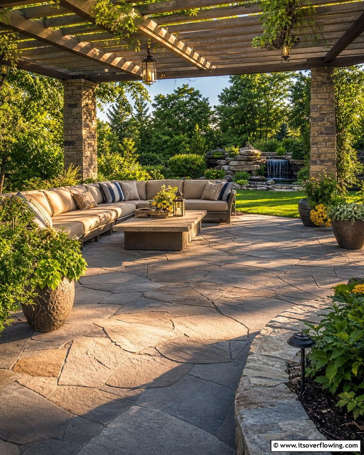 Stone Patio Oasis - 21 Hardscape Ideas to Revamp Your Outdoor Spaces