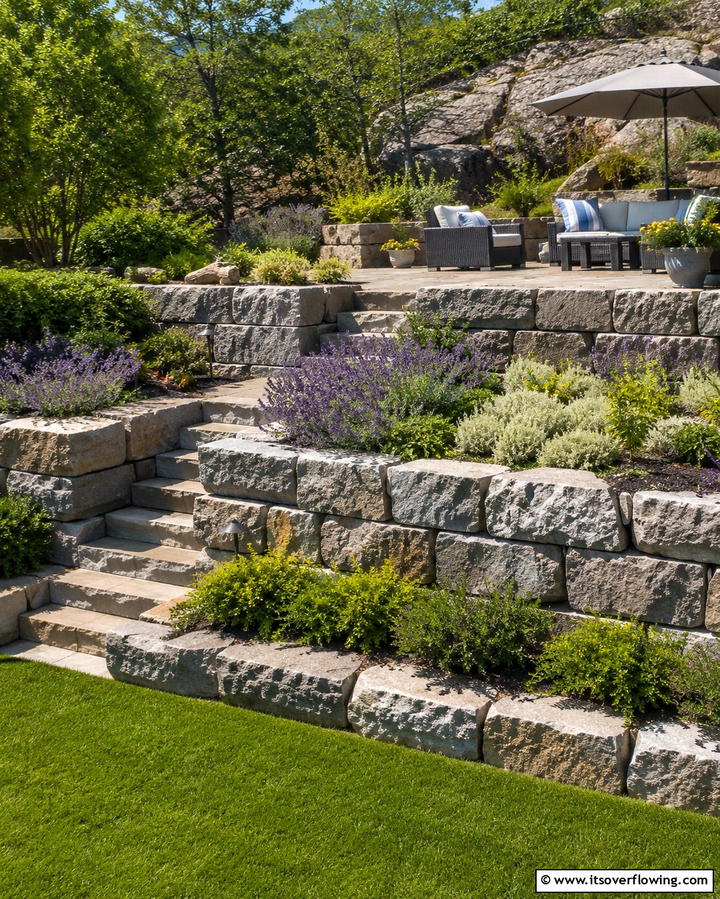 Stone Retaining Walls for Structural Beauty - 25 Stone Exterior Home Ideas for a Timeless Look