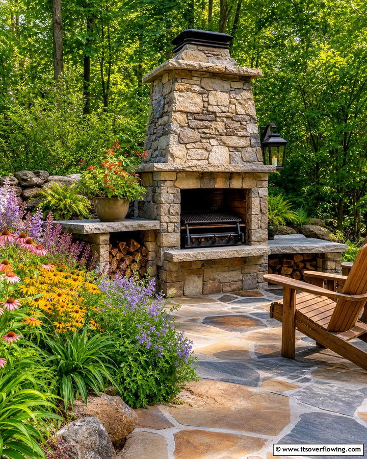Stone Surround BBQ Pit - 25 Bbq Pit Ideas for Outdoor Cooking Fun