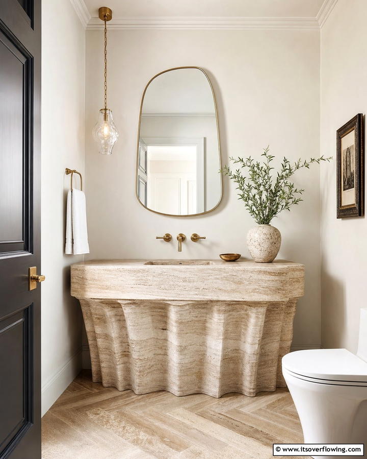 Stone Vanity Bases - 25 Stone Bathroom Ideas for a Rustic and Elegant Look