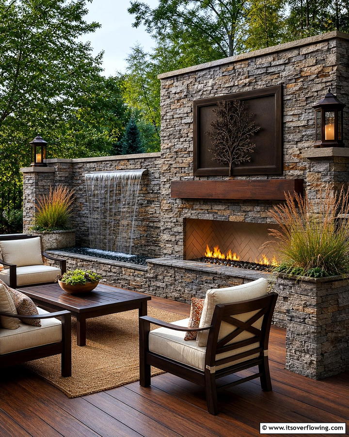 Stone Veneer Privacy Wall - 20 Deck With Privacy Wall Ideas for Cozy Spaces