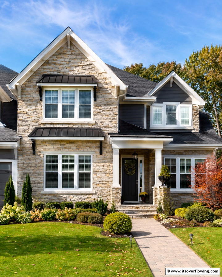 Stone Veneers for Cost Effective Style - 25 Stone Exterior Home Ideas for a Timeless Look