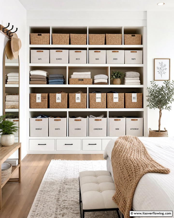 Storage Bins and Baskets - 21 Smart Clothes Storage Ideas to Declutter Your Home