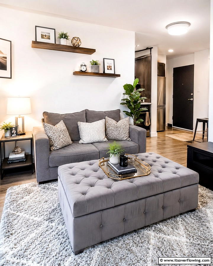 Storage Ottomans - 20 Studio Furniture Ideas for Small Spaces