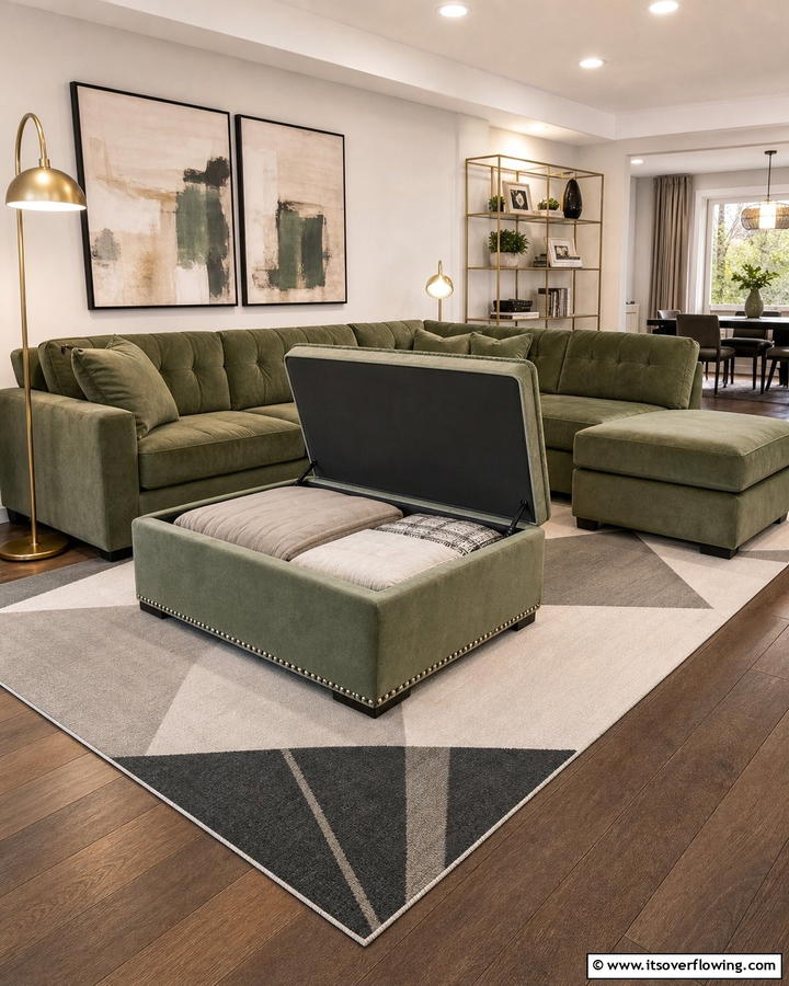 Storage Ottomans - 20 Comforter Storage Ideas to Maximize Space
