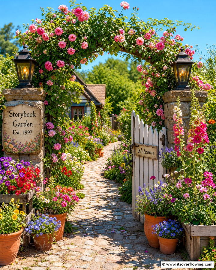 Storybook Garden Entry - 21 Cottage Garden Ideas Full of Whimsical Blooms