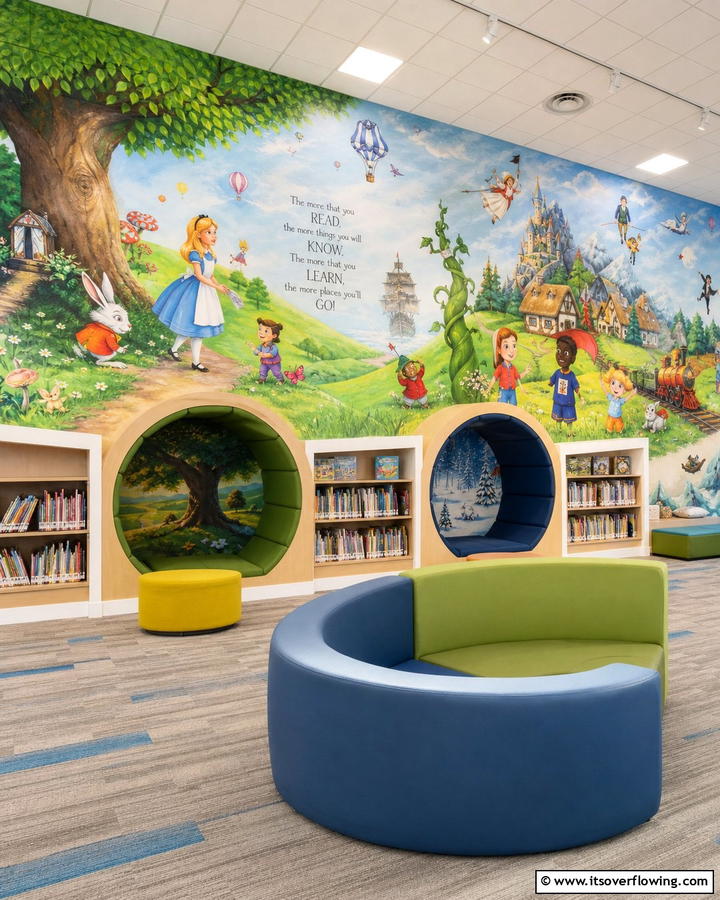 Storytelling Mural - 21 Creative School Mural Ideas to Inspire Students