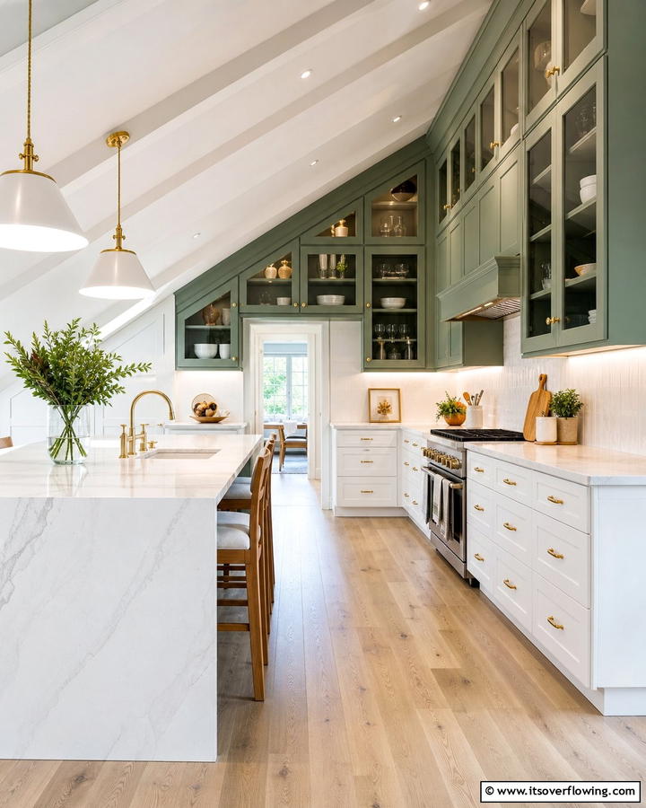 Strategic Cabinetry - 20 Sloped Ceiling Kitchen Ideas for a Unique and Stylish Space