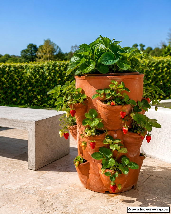 Strawberry Pots with Multiple Pockets - 25 Strawberry Planter Ideas for Fresh Homegrown Berries