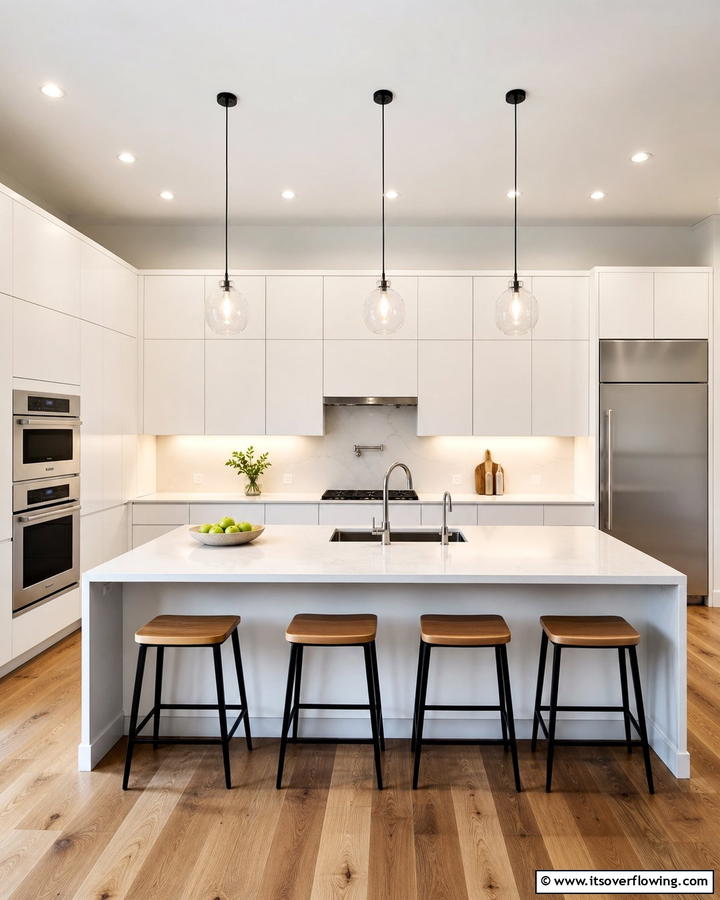 Streamlined Cabinetry - 21 Minimalist Kitchen Ideas for Clean & Functional Spaces