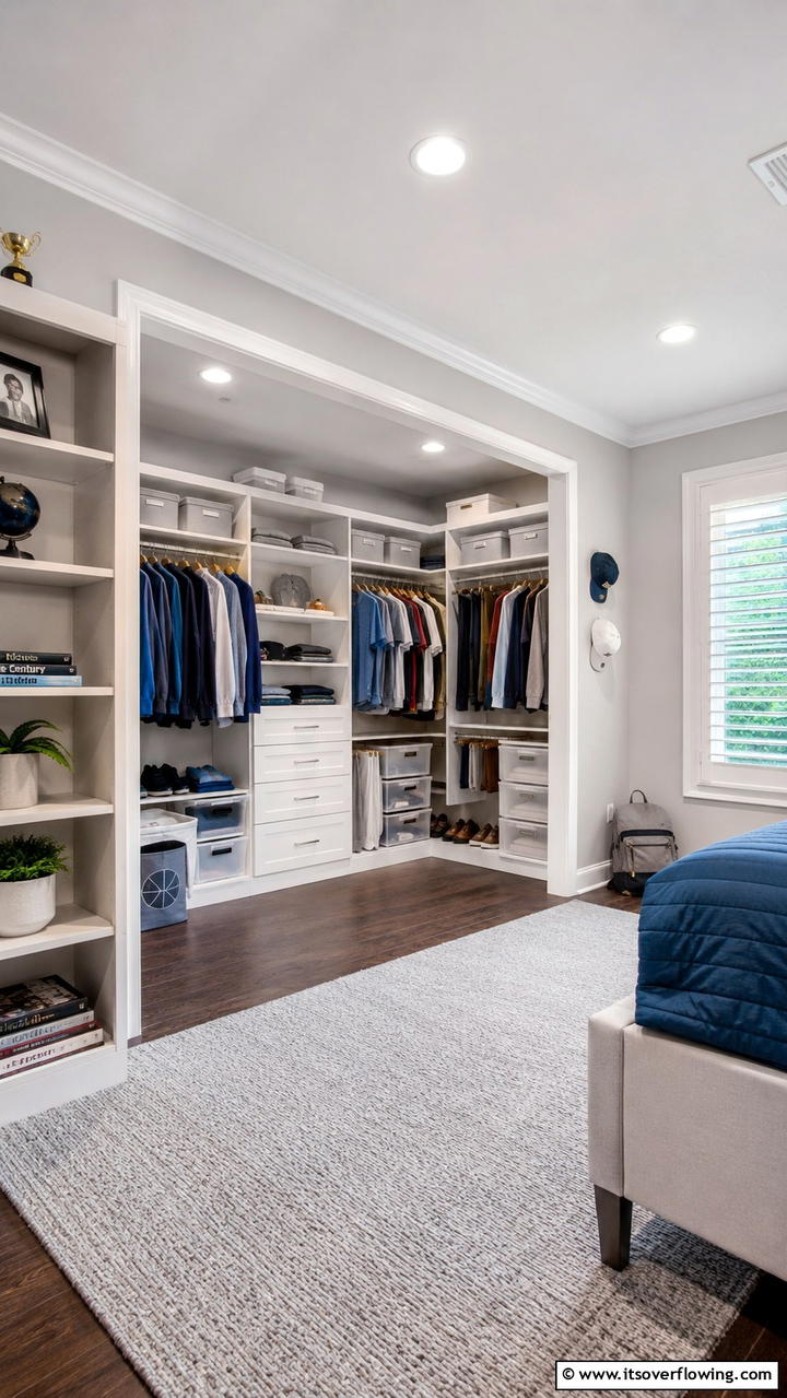 Streamlined Closet Systems - 21 Modern Teen Bedroom Ideas for Functional and Stylish Spaces