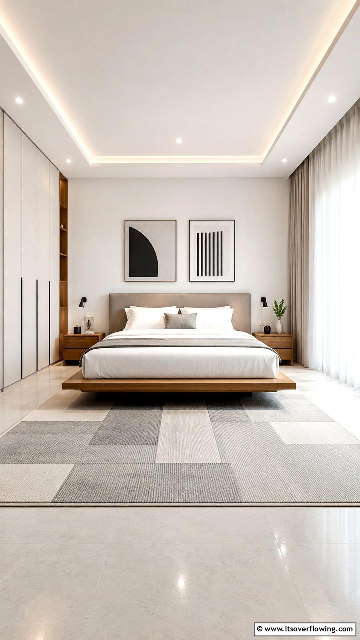 Streamlined Modern Look - 30 Bedroom Rug Ideas to Anchor and Elevate Your Decor