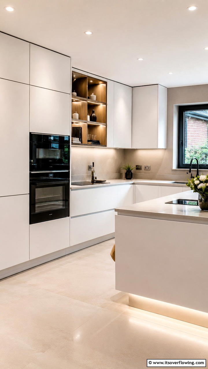 Streamlined Modern Touch - 30 Corner Cabinet Ideas to Maximize Storage in Any Room
