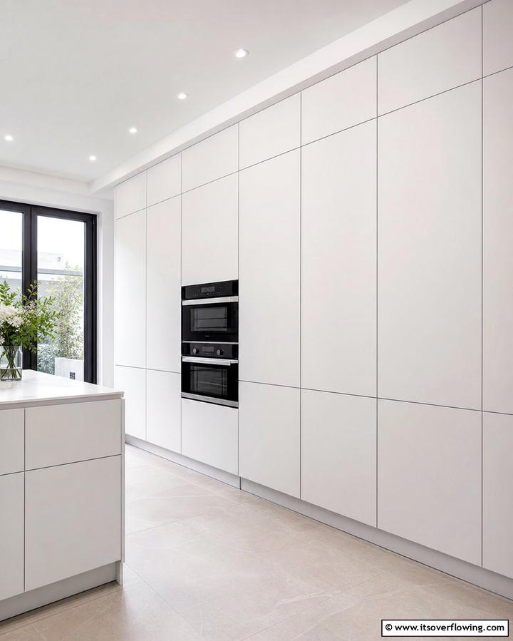 Streamlining Design with Handleless Cabinets - 25 Modern Floor to Ceiling Kitchen Cabinets Ideas