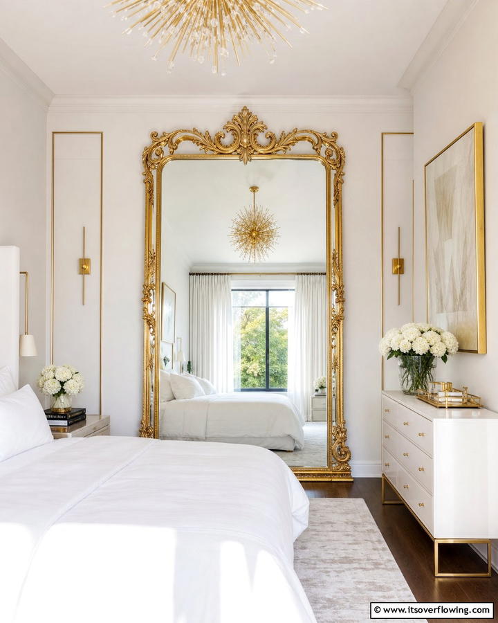 Striking Statement Mirror Installation - 21 Innovative Blank Wall Ideas to Maximize Your Space