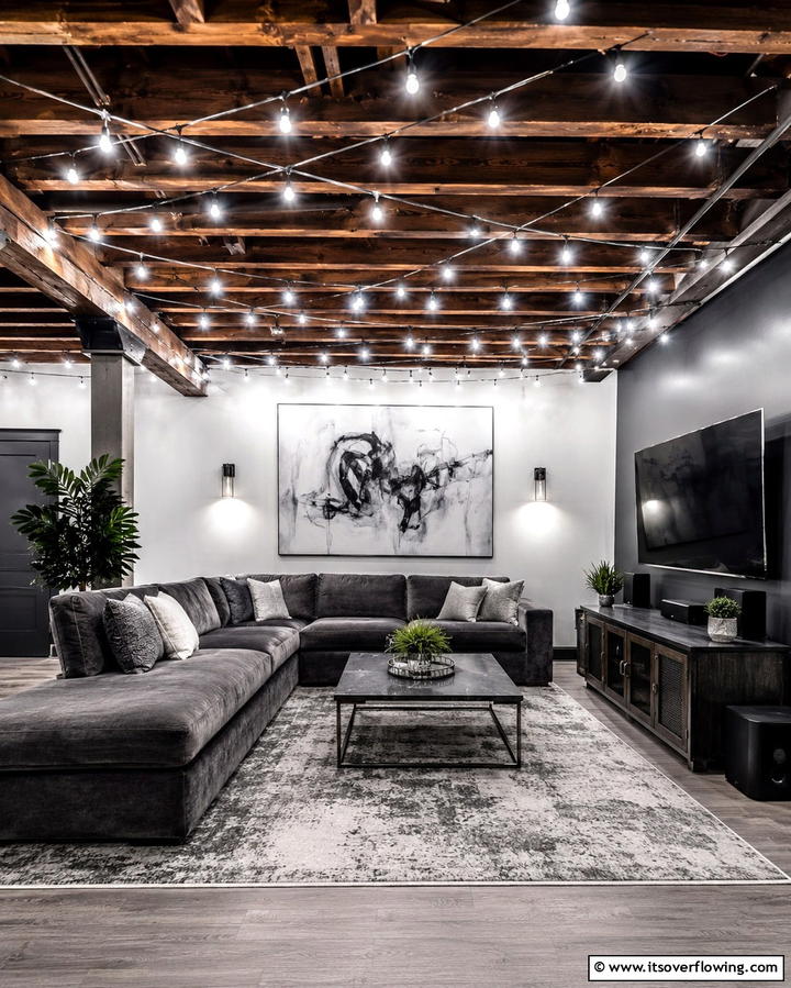String Light Ambiance - 25 French Balcony Ideas to Add Elegance to Your Home