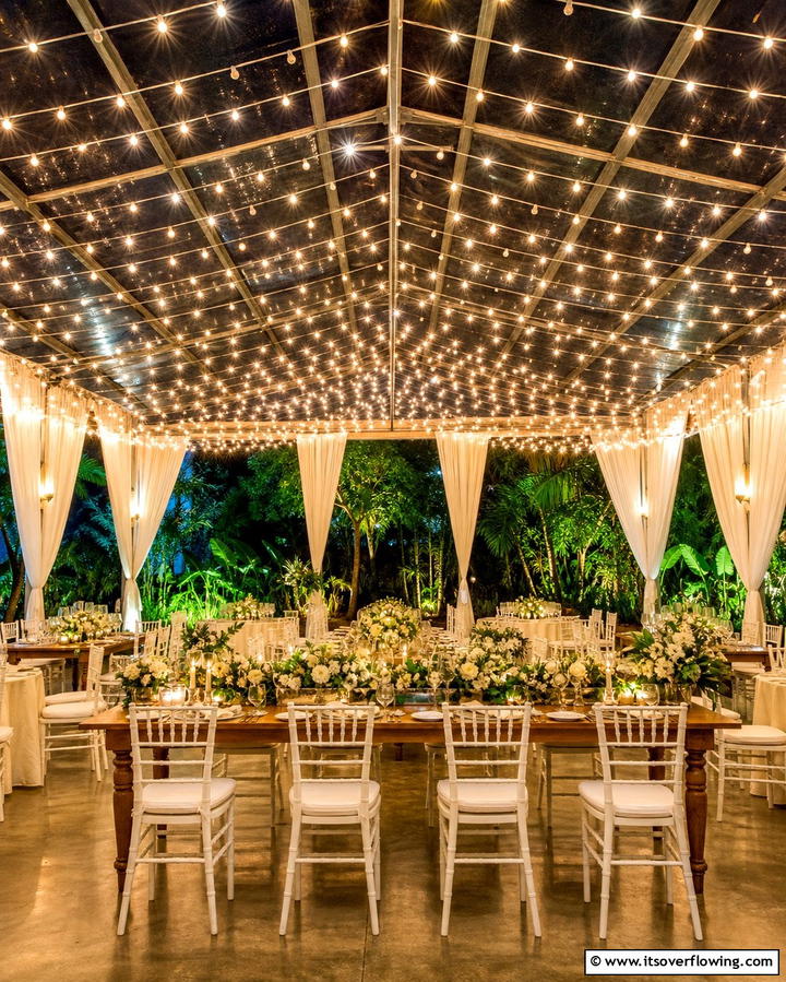 String Light Decor - 25 Casual Wedding Ideas for a Relaxed and Intimate Celebration