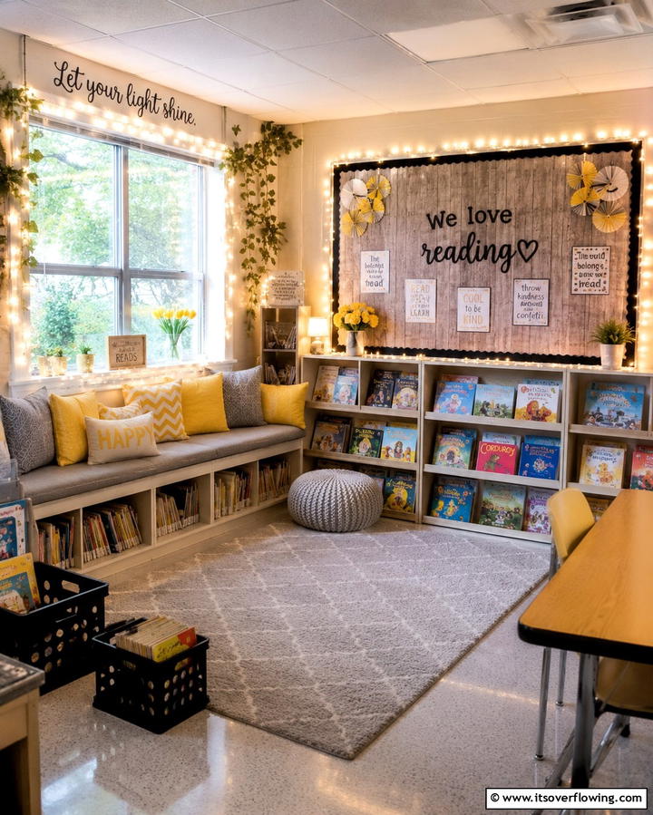 String Lights for Ambiance - 25 Classroom Lighting Ideas for Better Learning