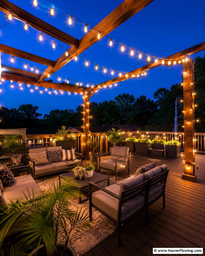 String Lights for Ambiance - 25 Deck Decorating Ideas for a Stunning Outdoor Space