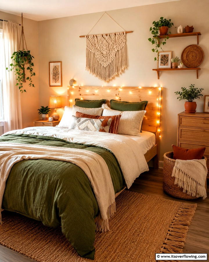 String Lights for a Cozy Ambiance - 25 Small Bedroom Lighting Ideas to Brighten Your Space