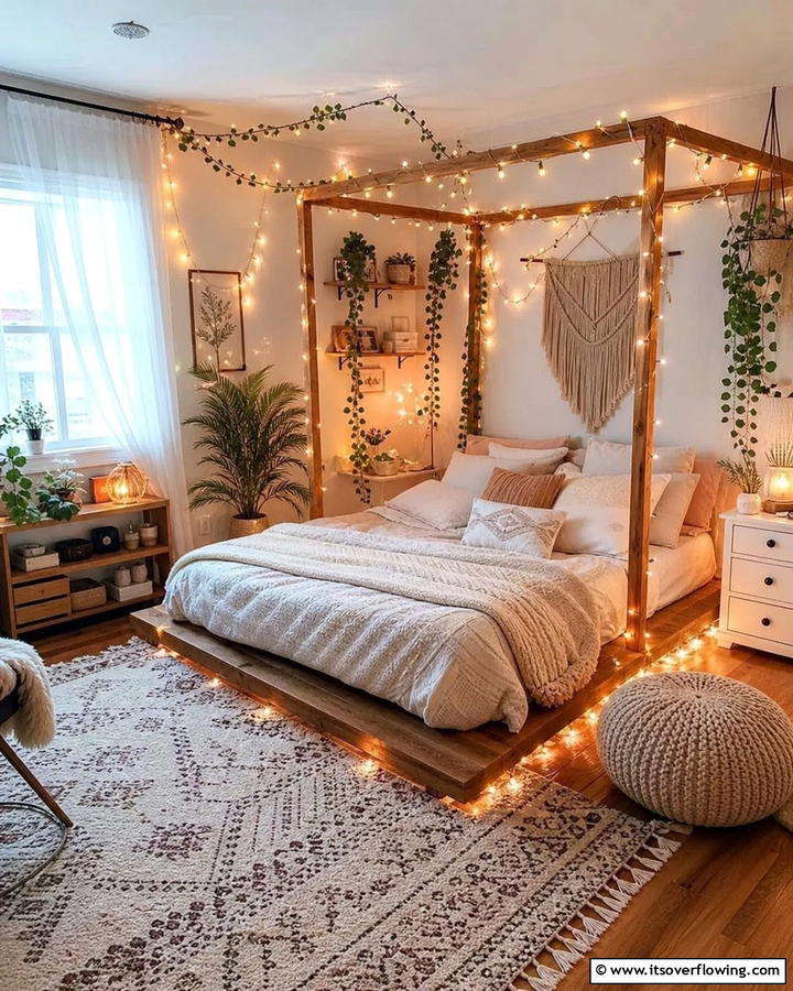 String Lights for a Magical Glow - 20 Unique Indie Room Ideas for a Boho Vibe