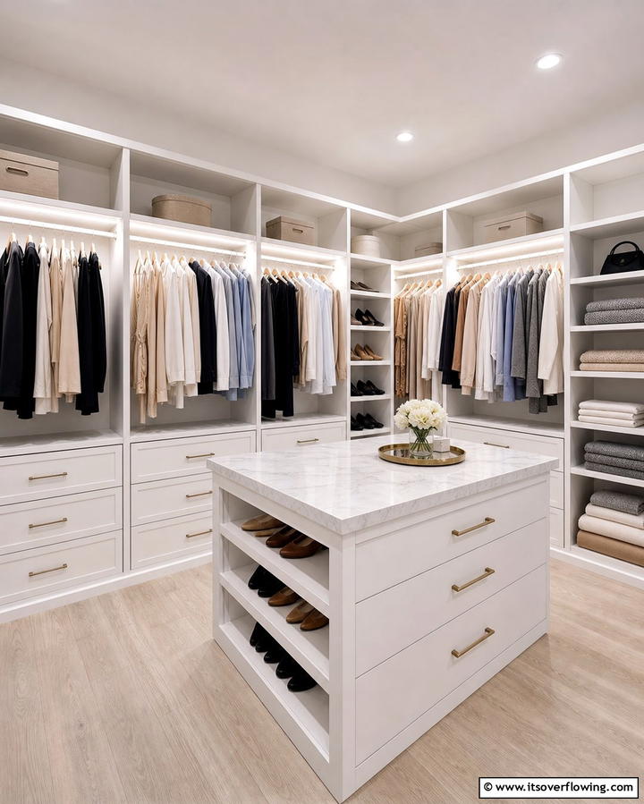Strip Lighting Along Closet Rods - 25 Bright Closet Lighting Ideas for Organized Spaces