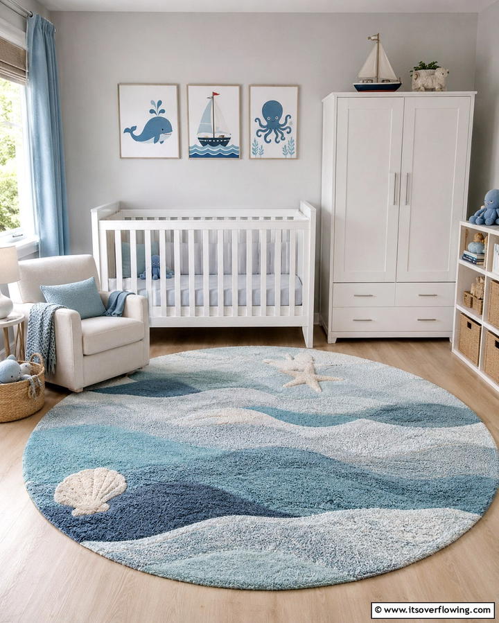 Striped Walls for a Nautical Vibe - 25 Nautical Nursery Ideas for a Coastal Vibe