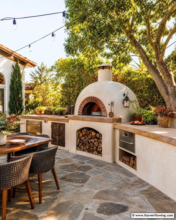Stucco Kitchen with Built In Pizza OvenExact - 20 Stucco Outdoor Kitchen Ideas for Stylish Cooking