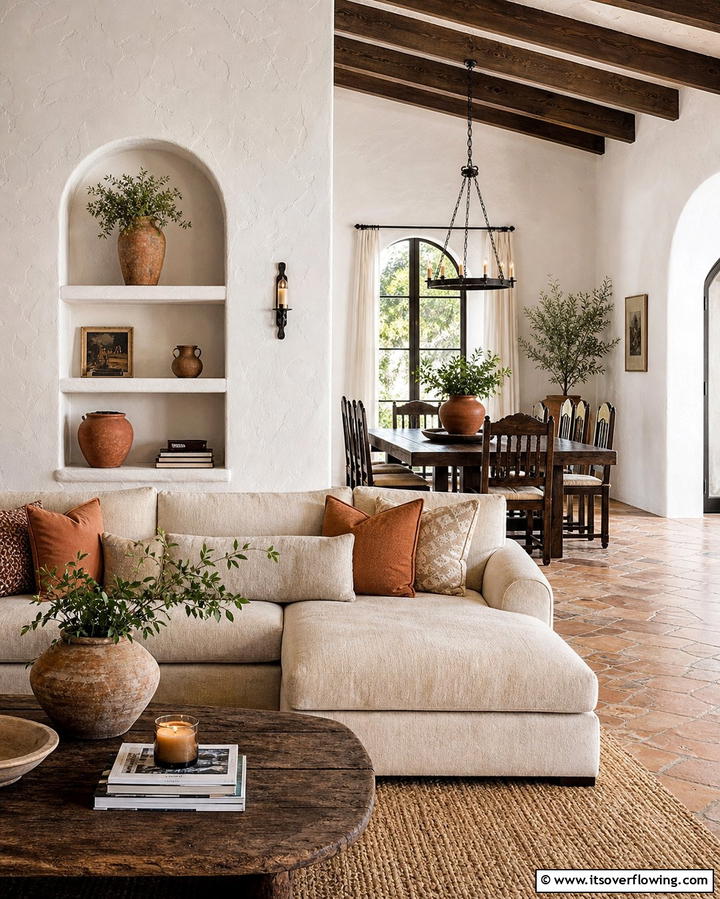 Stucco Walls - 25 Spanish Style Living Room Ideas for Timeless Elegance