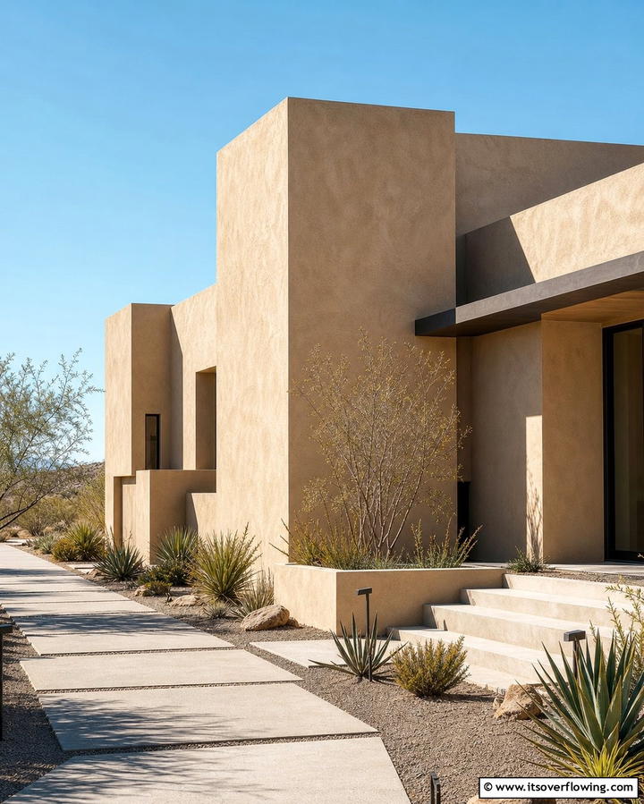 Stucco with Modern Textures - 25 Modern Siding Ideas for a Contemporary Home