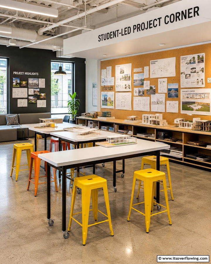 Student Led Project Corner - 30 Homeschool Room Ideas- Functional Learning Spaces at Home