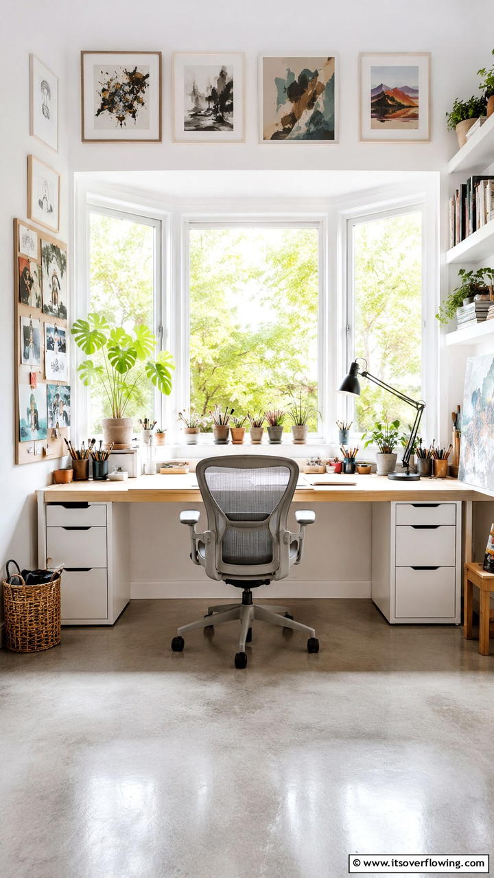 Studio Workspace - 30 Bay Window Ideas to Brighten and Expand Your Space