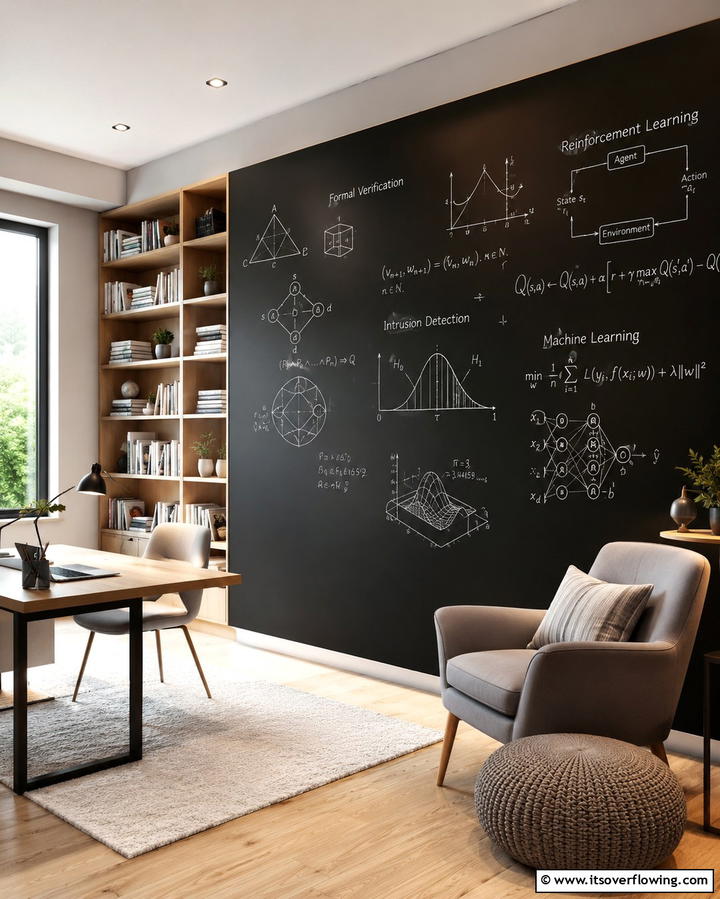 Study Interactive Blackboard Mural - 30 Interactive Mural Ideas- Transform Your Walls Creatively