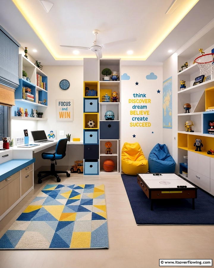 Study and Play Hybrid - 21 Boys’ Room Ideas- Themed Decor & Functional Layouts