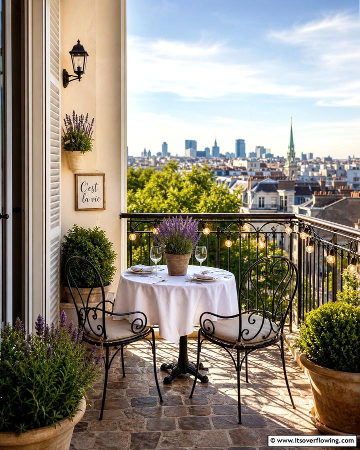 Stylish Bistro Dining Area - 25 Inspiring Bedroom Balcony Ideas for Your Home