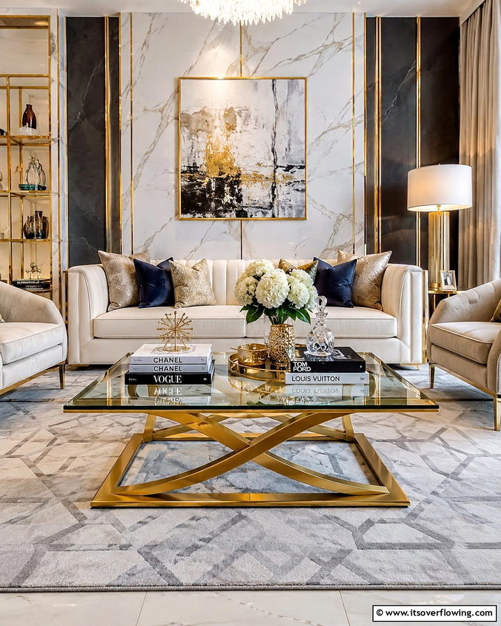 Stylish Coffee Tables - 30 Glam Living Room Ideas for Luxurious Comfort
