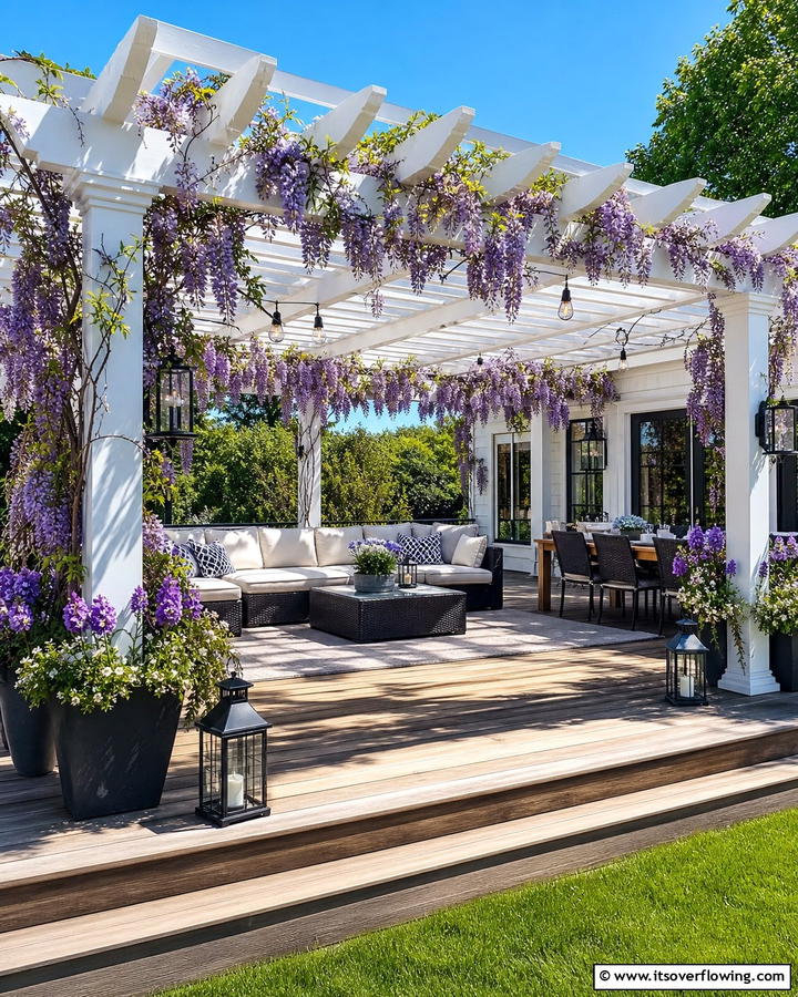 Stylish Pergola Enhanced Deck - 21 Patio Deck Designs to Elevate Your Outdoor Living Space