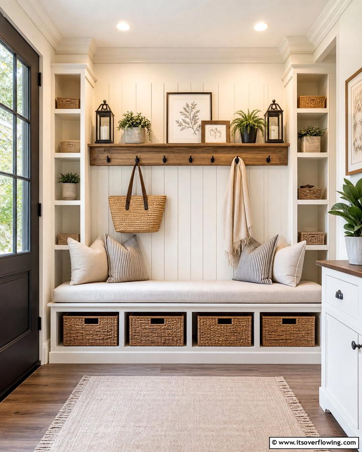 Stylish Storage Benches - 25 Boot Room Ideas for Organized Entryways