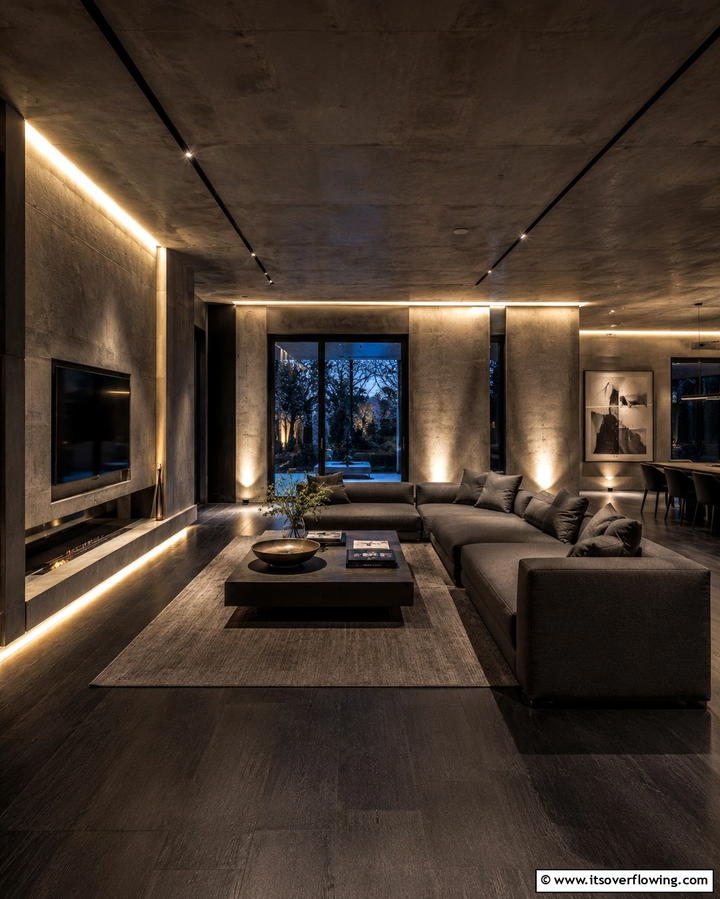 Subdued Lighting Techniques - 30 Bold Brutalist Interior Design Concepts for Modern Spaces