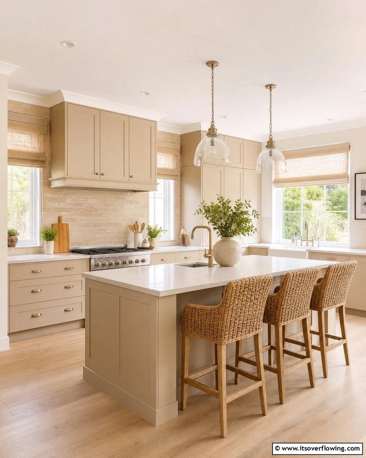 Subtle Beige Harmony - 21 Kitchen Cabinet Color Ideas for Bold & Subtle Styles