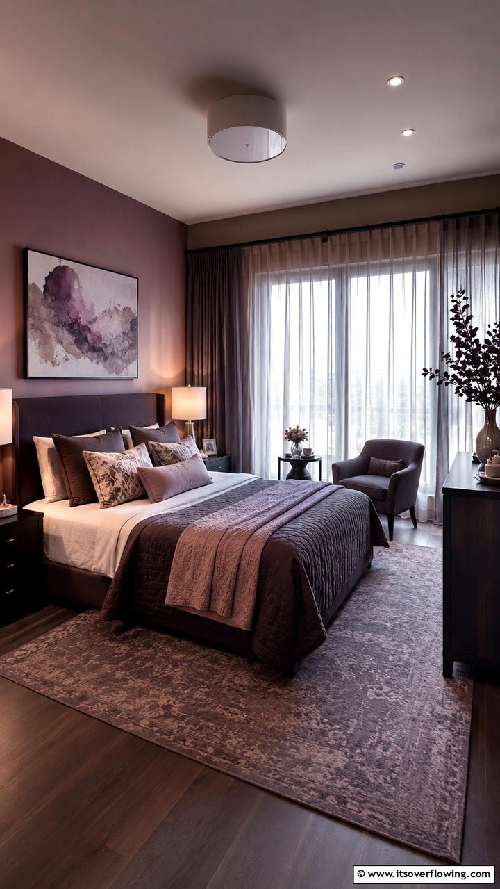 Subtle Dark Hues - 30 Dark Bedroom Ideas- Moody and Sophisticated Retreat