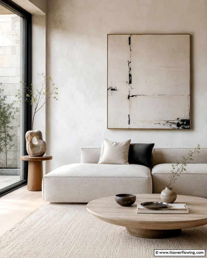 Subtle Decorative Accents - 25 Japandi Living Room Ideas for Minimalist Elegance