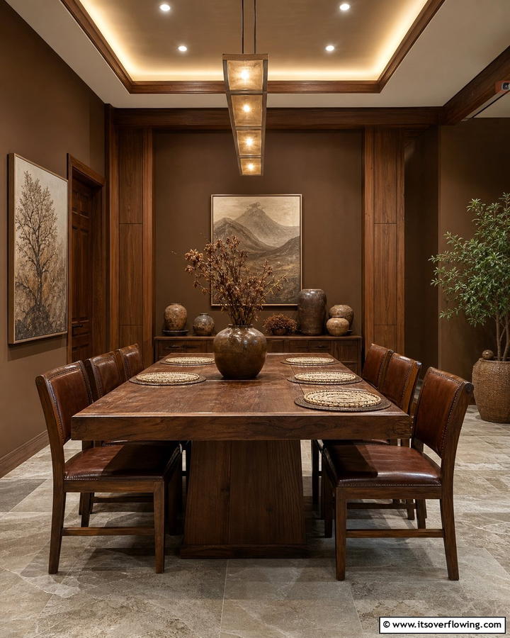 Subtle Earthy Browns - 21 Dining Room Paint Colors for a Cozy Atmosphere