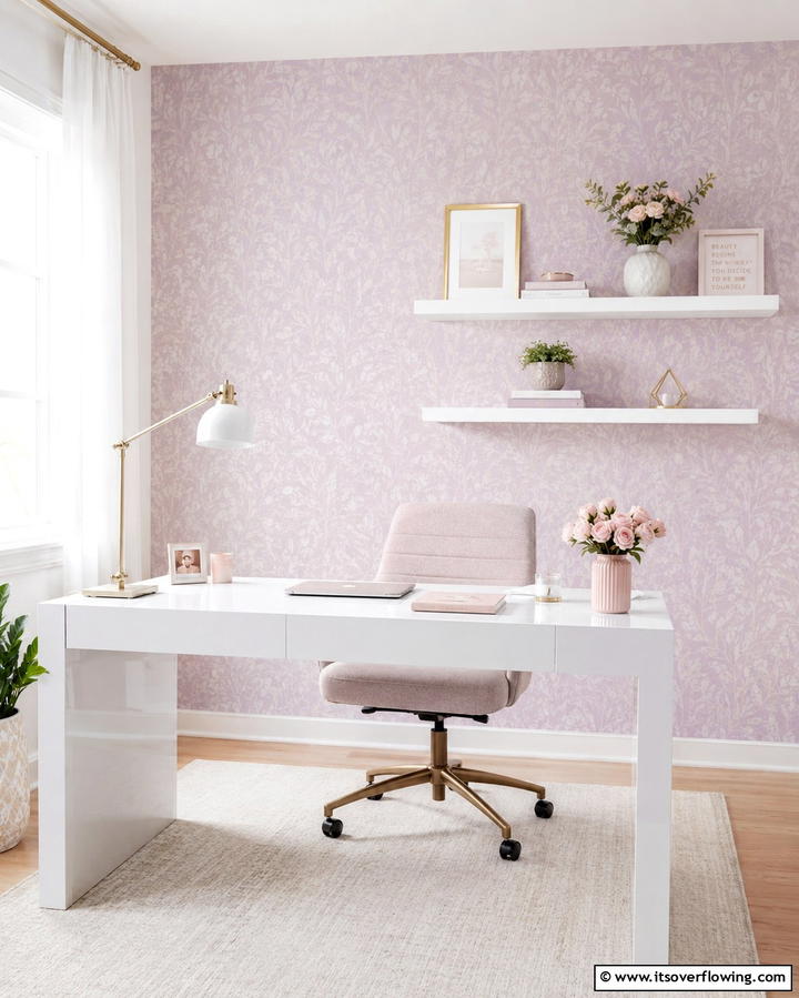 Subtle Pastel Hues - 30 Office Wallpaper Ideas for a Productive Workspace