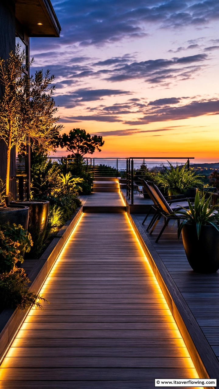Subtle Pathway Lighting - 30 Deck Lighting Ideas for Ambiance and Safety