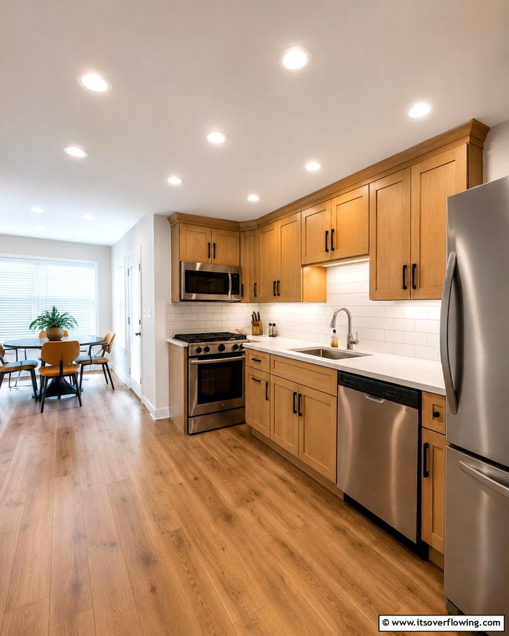 Subtle Recessed Spotlights - 30 Small Kitchen Lighting Ideas to Brighten Compact Spaces