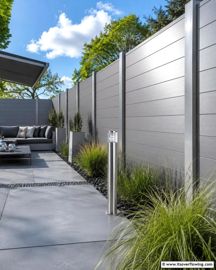 Subtle Silver - 30 Best Fence Paint Colors for Outdoor Style