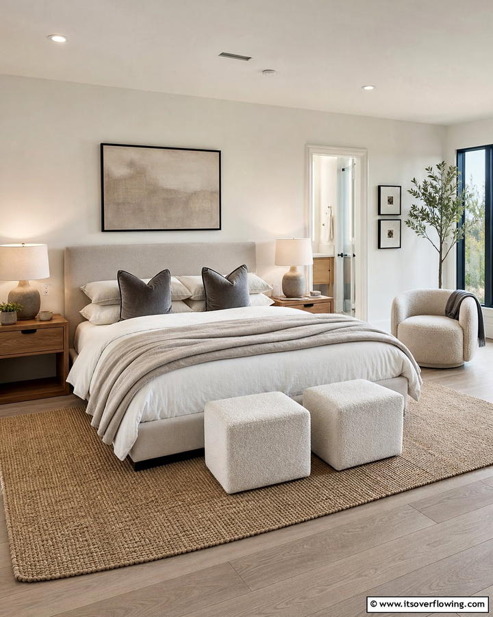 Subtle Textural Elements - 21 Minimalist Bedroom Ideas for a Serene Retreat